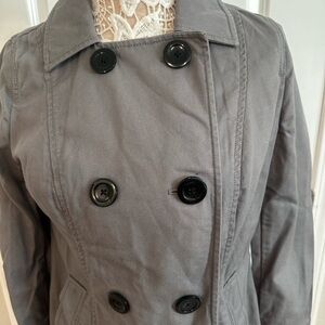Old Navy Gray Double-Breasted Pea Coat size M